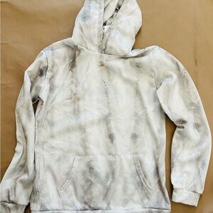 Men's Cream and Gray Hoodie Sweater